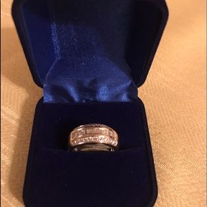 14kt Yellow Gold Band with Diamonds.